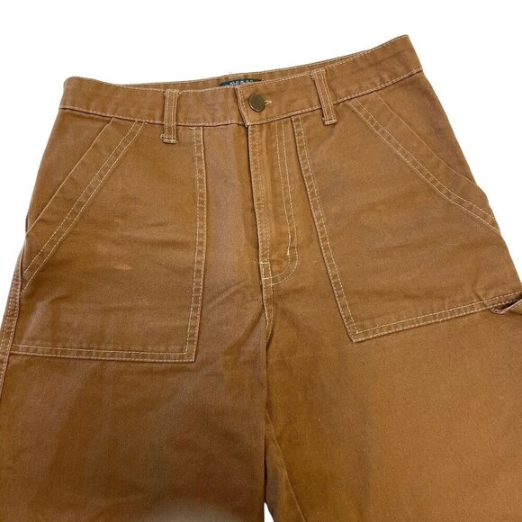 Wild Fable Womens Brown Carpenter Pants Wide Leg Size 2 CUT OFFS - Picture 1 of 6